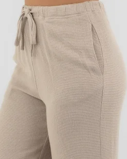 Sets|Linen Blend*Mooloola Laguna Pants Latte