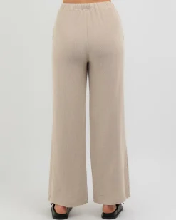 Sets|Linen Blend*Mooloola Laguna Pants Latte