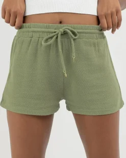 Sets|Linen Blend*Ava And Ever Laguna Shorts Khaki
