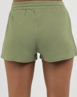 Sets|Linen Blend*Ava And Ever Laguna Shorts Khaki