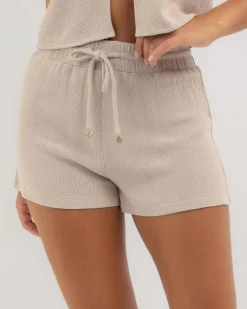 Sets|Linen Blend*Ava And Ever Laguna Shorts Latte