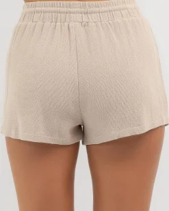 Sets|Linen Blend*Ava And Ever Laguna Shorts Latte