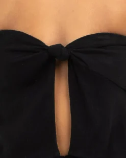 Sets|Linen Blend*Mooloola Laguna Tube Top Black