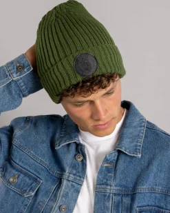 Headwear*Salty Life Land Ho Beanie Olive