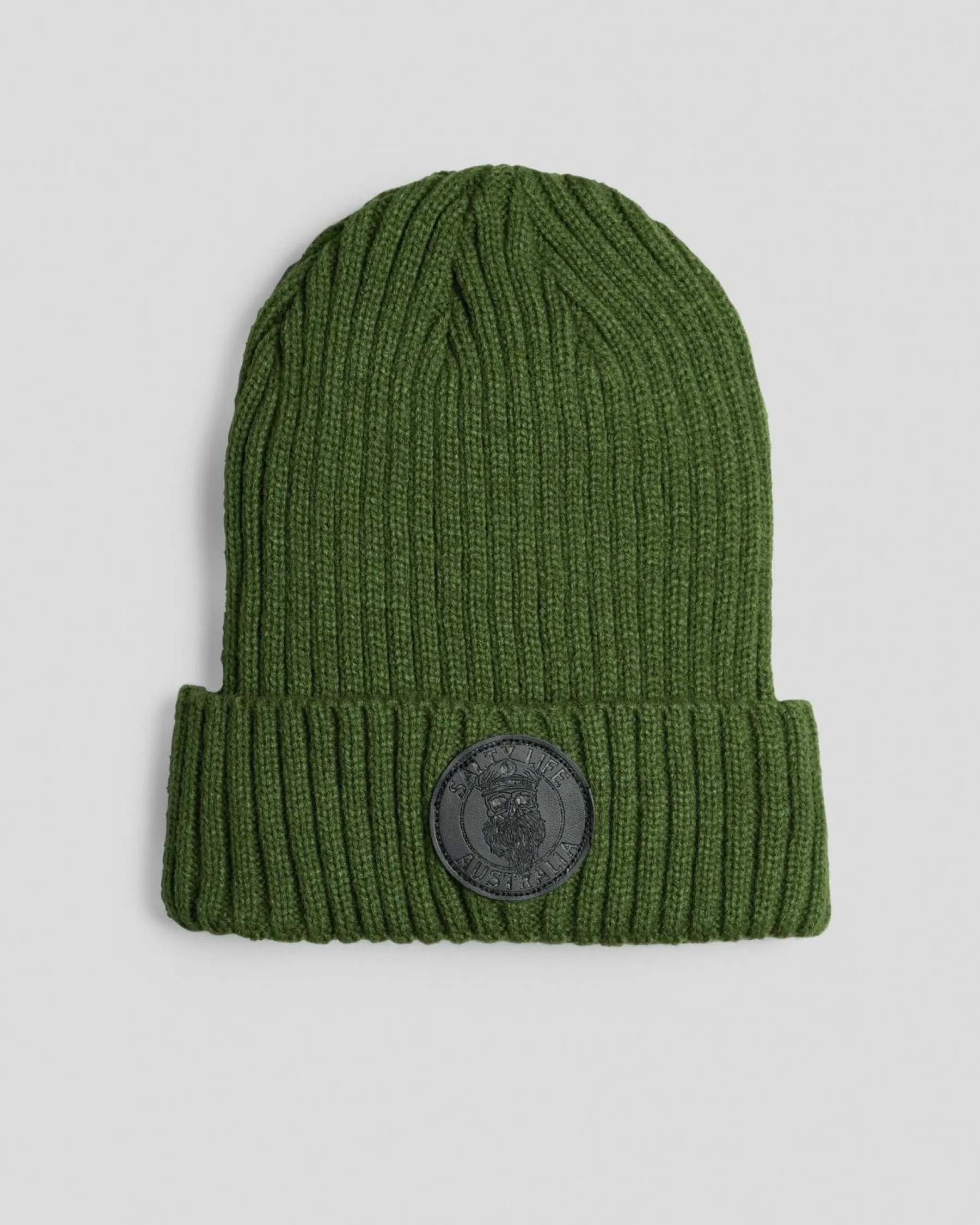 Headwear*Salty Life Land Ho Beanie Olive