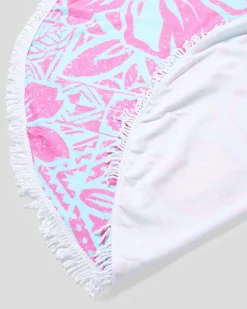 Beach Accessories & Towels*Kaiami Lani Round Towel Sea Foam/pink