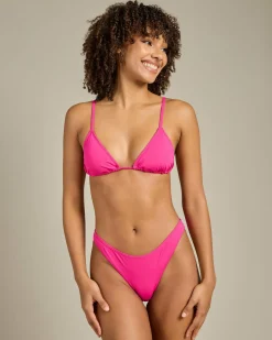 Bikinis*Kaiami Lara Classic High Bikini Bottom Bright Rose