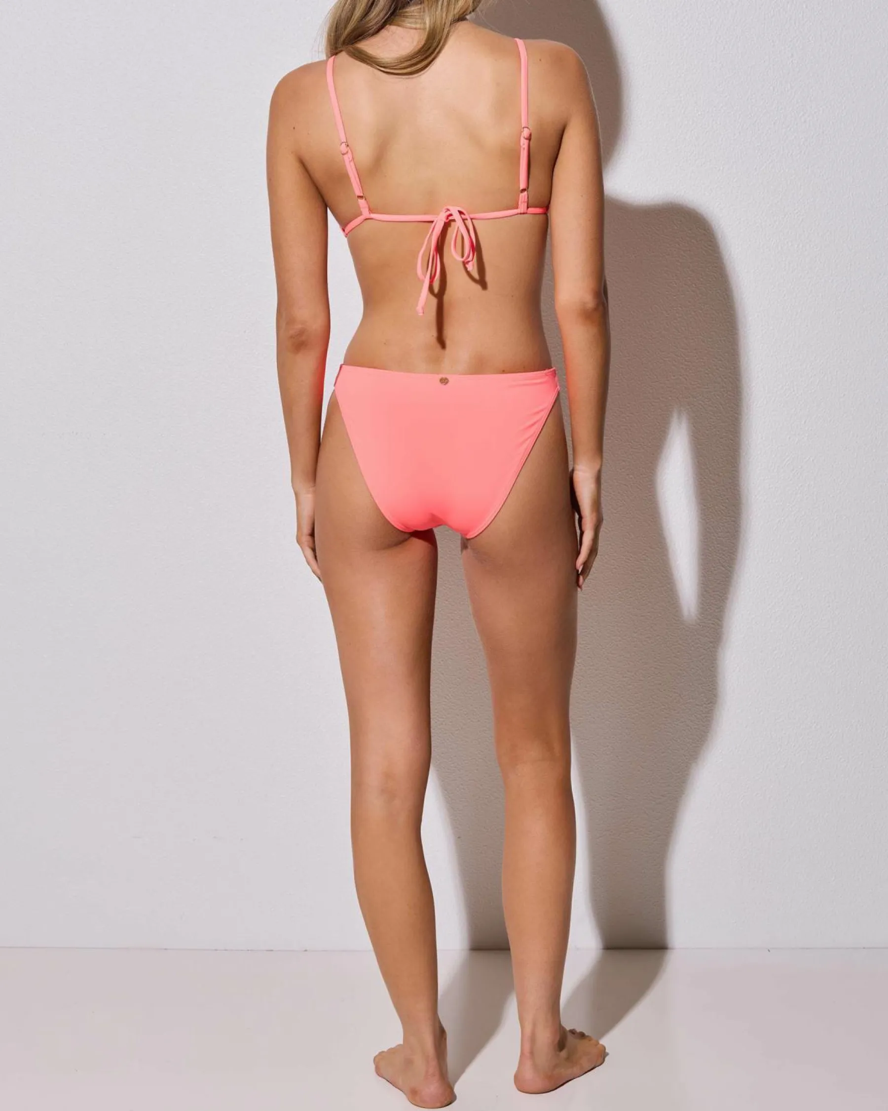 Bikinis*Kaiami Lara Classic High Bikini Bottom Neon Coral