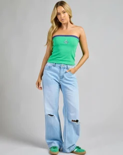 Tops*Rip Curl Las Dalias Bandeau Top Green