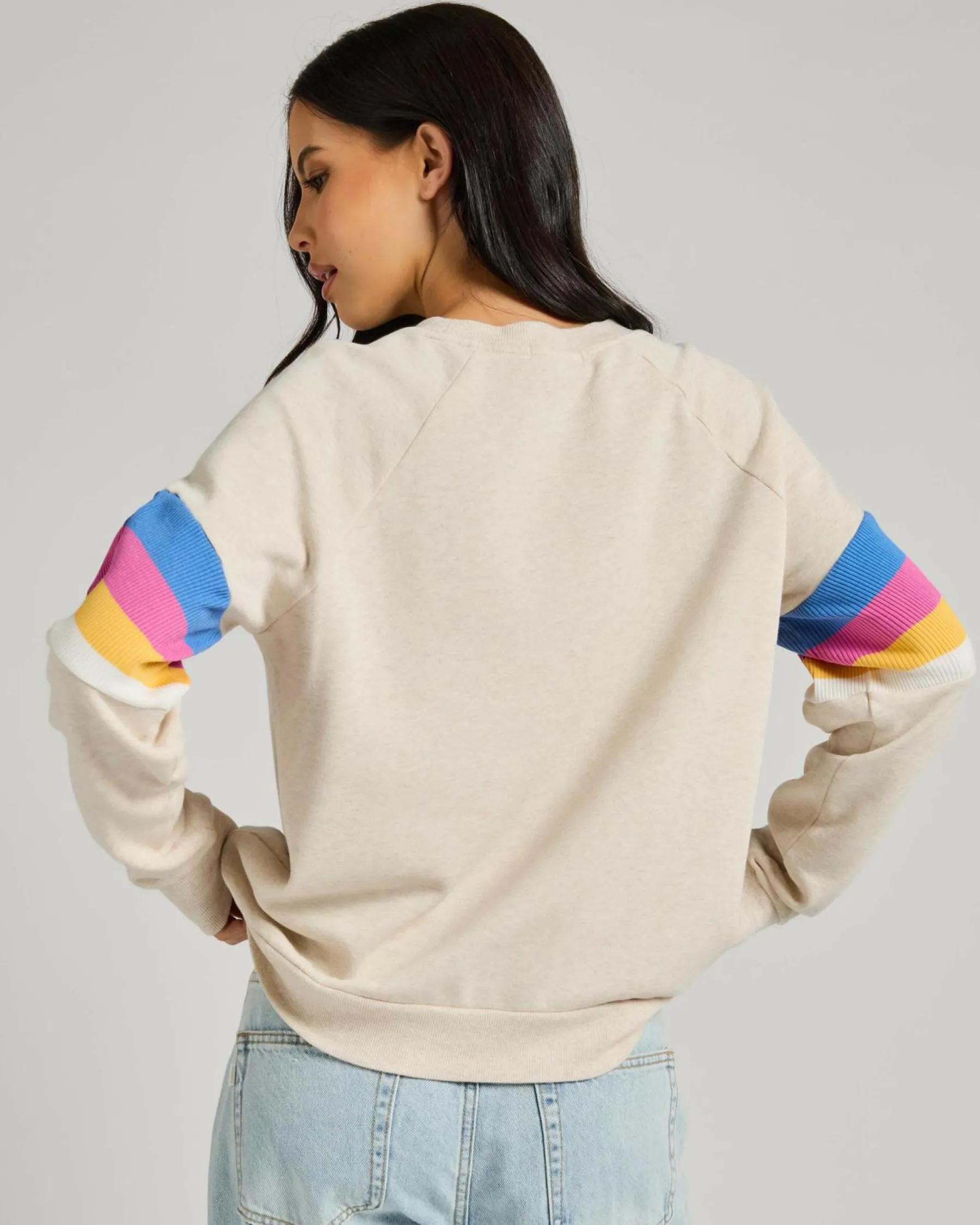 Jumpers & Hoodies*Rip Curl Las Dalias Raglan Sweatshirt Oatmeal Marle