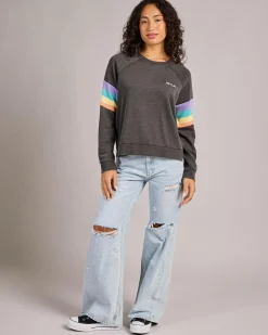 Jumpers & Hoodies*Rip Curl Las Dalias Raglan Sweatshirt Washed Black