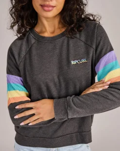 Jumpers & Hoodies*Rip Curl Las Dalias Raglan Sweatshirt Washed Black