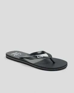 Flip Flops & Sandals|2 For Shoe Deals*Lucid Latitude Thongs Black/grey/white