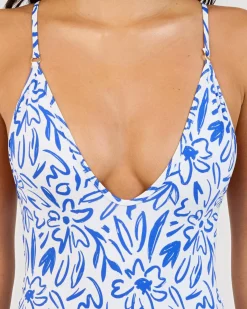 One Pieces*Kaiami Laura One Piece Swimsuit Blue/white