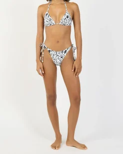 Bikinis*Kaiami Laura Triangle Bikini Top White/black
