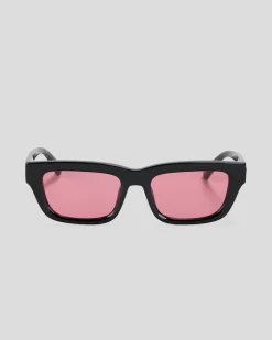 Sunglasses*Le Specs Le Castle Sunglasses Black/ Crimson Tint
