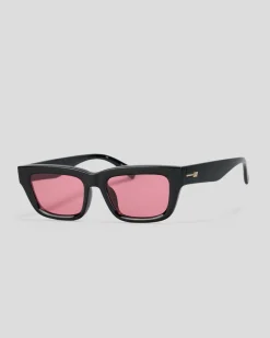 Sunglasses*Le Specs Le Castle Sunglasses Black/ Crimson Tint