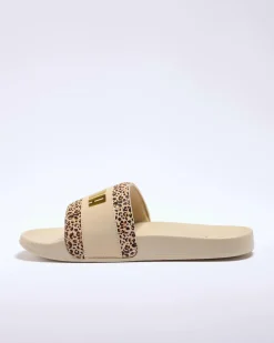 Slides*Puma Leadcat 2.0 Animal Flair Slide Sandals Alpine Snow-puma Gold