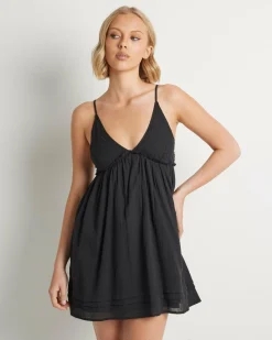 Linen Blend|Dresses*Mooloola Leah Dress Black