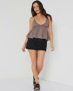 Tops*Mooloola Leah Top Mushroom