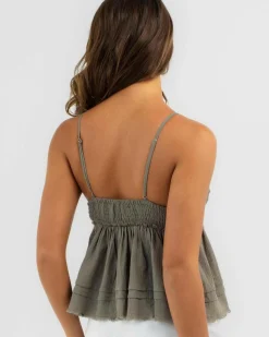 Tops*Mooloola Leah Top Khaki