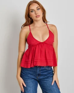 Tops*Mooloola Leah Top Berry