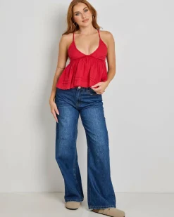 Tops*Mooloola Leah Top Berry