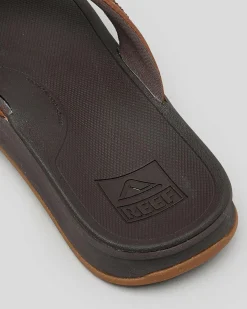 Flip Flops & Sandals*Reef Leather Ortho Coast Thongs Dark Brown