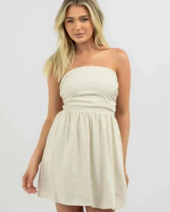 Linen Blend|Dresses*Mooloola Leighton Dress Salt & Pepper