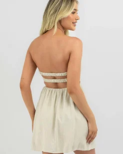 Linen Blend|Dresses*Mooloola Leighton Dress Salt & Pepper