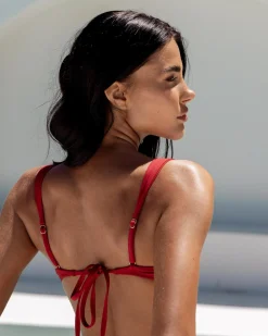 Bikinis*Kaiami Lela Bralette Bikini Top Ruby Red