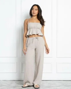 Bottoms*Mooloola Lennox Pants Stone