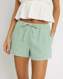 Bottoms*Mooloola Lennox Shorts Sage