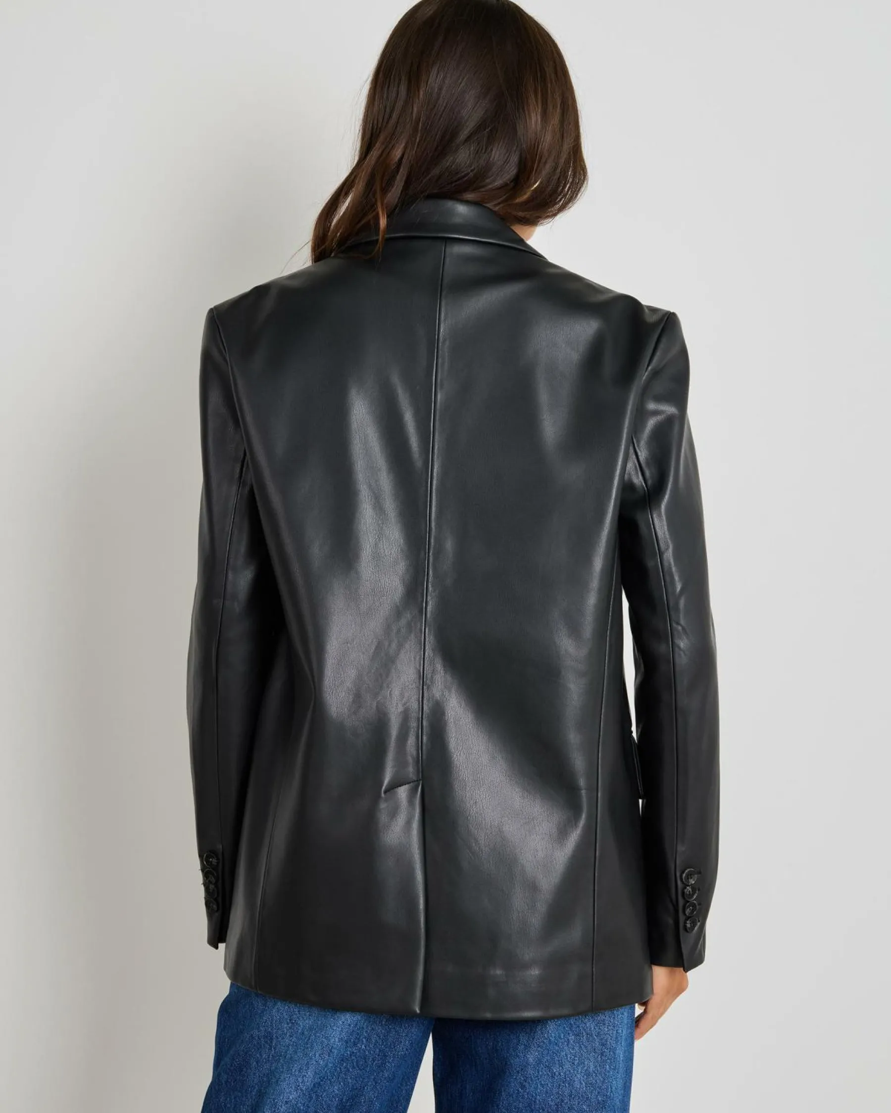 Jackets & Coats*Ava And Ever Lenny Oversized Faux Leather Blazer Black