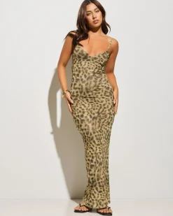 Dresses*Ava And Ever Leo Maxi Dress Leopard