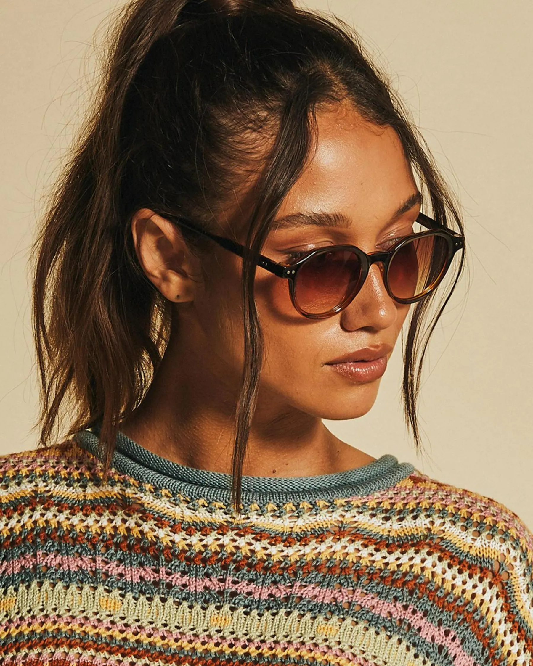 Sunglasses*Indie Eyewear Leo Sunglasses Gd Brown/gd Brown