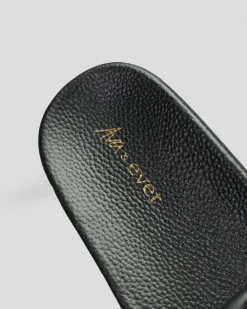 Slides*Ava And Ever Lexi Plait Slide Sandals Black