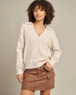 Clearance Lexie V-Neck Collared Jumper Women Knitwear|Jumpers & Hoodies