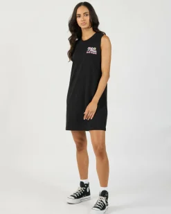 Dresses*The Mad Hueys Life's A Beach Muscle T-Shirt Dress Black