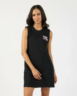 Dresses*The Mad Hueys Life's A Beach Muscle T-Shirt Dress Black