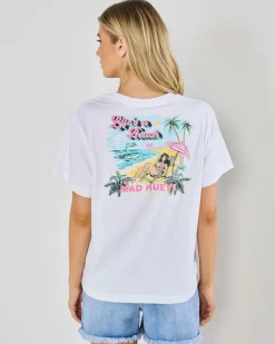 Tops*The Mad Hueys Life's A Beach T-Shirt White