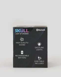 Tech|Gifts & Novelty*Get It Now Light Up Skull Speaker White