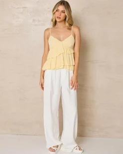 Tops*Mooloola Lindsey Top Lemon