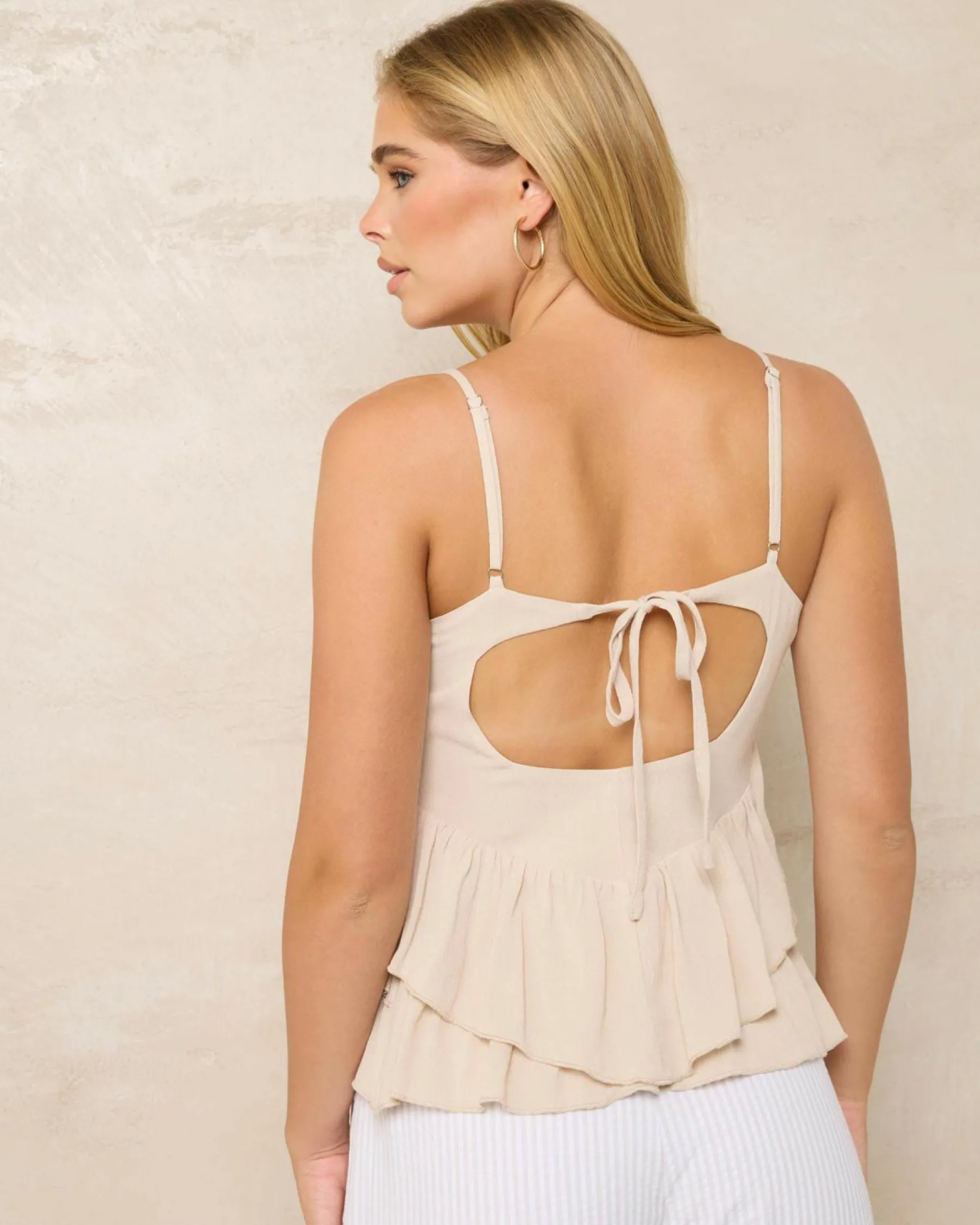 Tops*Mooloola Lindsey Top Light Taupe