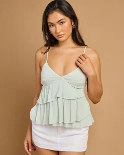 Tops*Mooloola Lindsey Top Mint