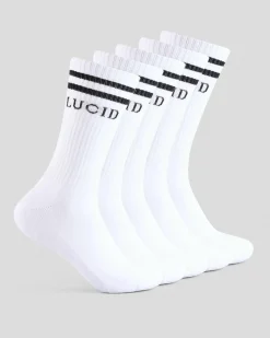 Socks*Lucid Linked Socks 5 Pack White