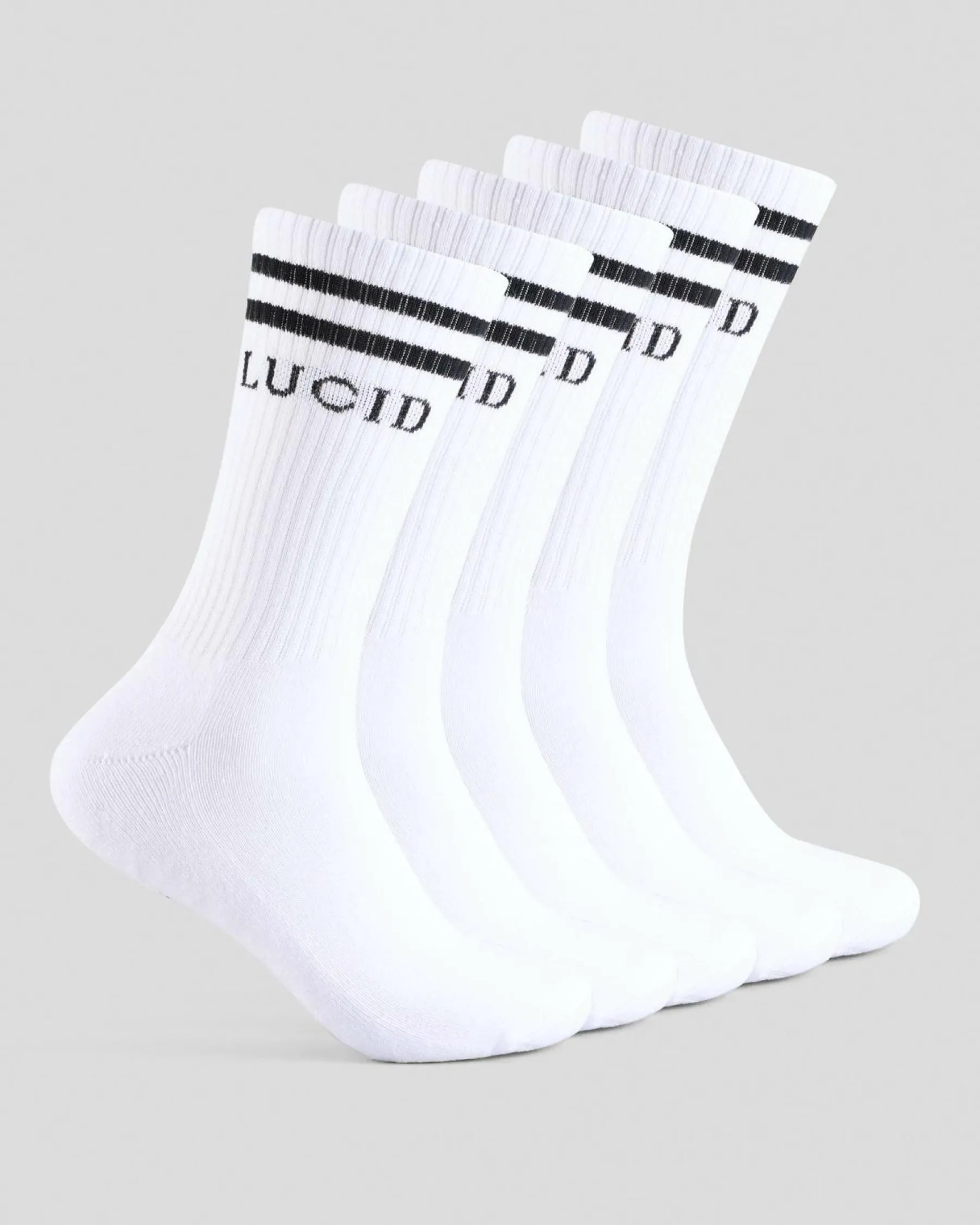 Socks*Lucid Linked Socks 5 Pack White