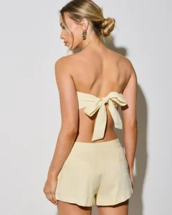 Sets|Linen Blend*Mooloola Lisa Hawaii Tube Top Butter