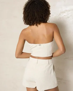 Discount Liv Stripe Halter Top Women Sets|Linen Blend