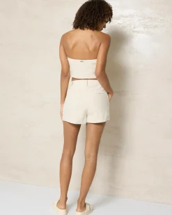 Sets|Linen Blend*Mooloola Liv Stripe Skort Natural Stripe